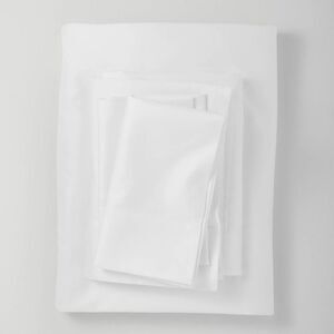 Casaluna -  300 Thread Count Cotton Blend Satin 4PC S White